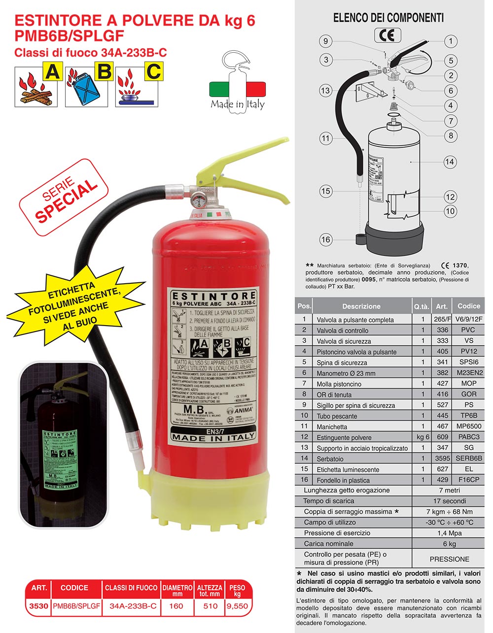 Estintore da pompiere - TK8940